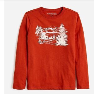 Crewcuts Long Sleeve Shirt Canoe with Bear Graphic Tee XXL 15-16